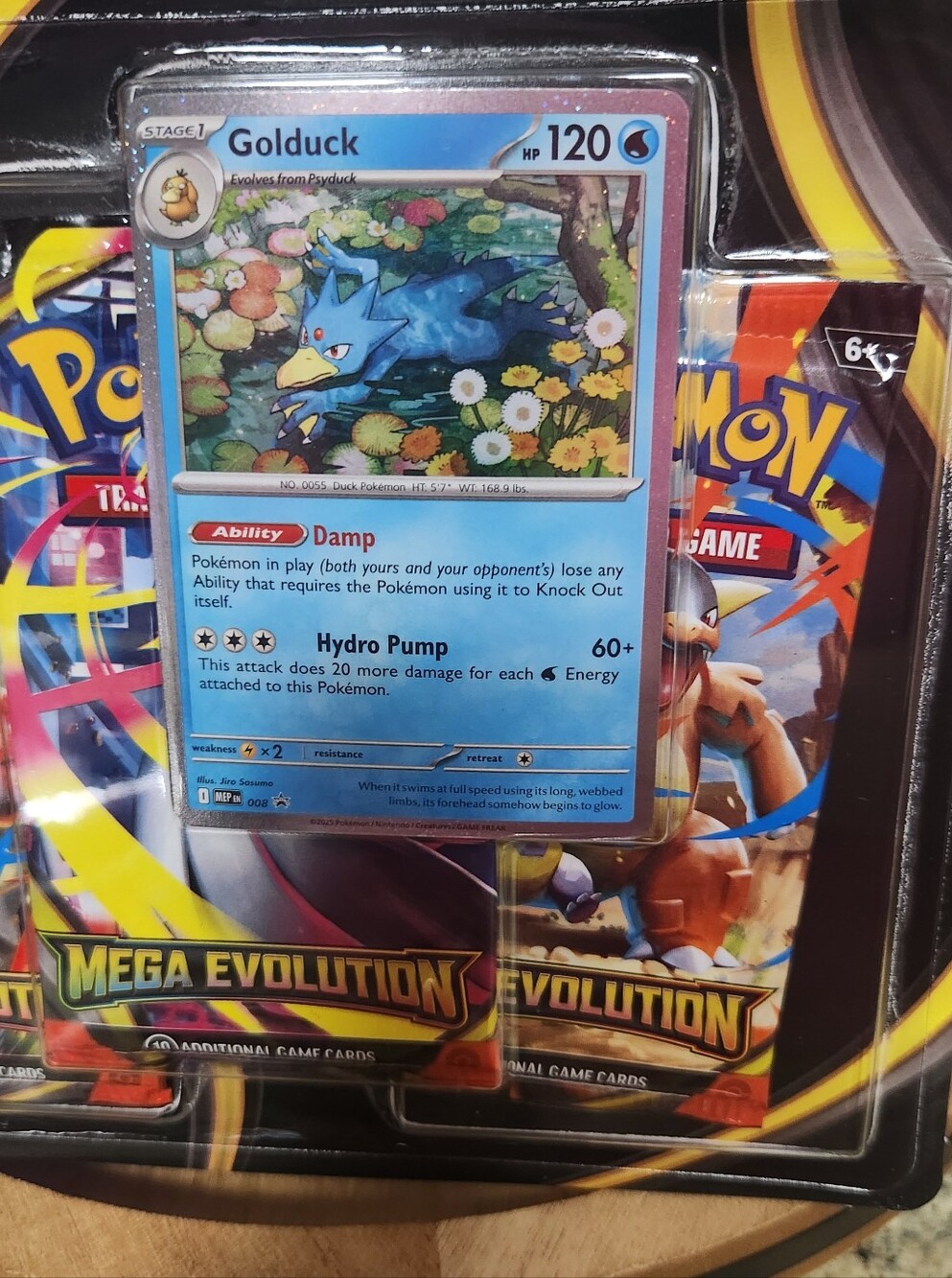 Pokémon TCG Mega Evolution 3 Pack Booster Blister Bundle W/Golduck Promo - Picture 2 of 3